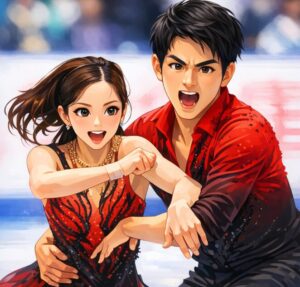 りくりゅうペア　演技