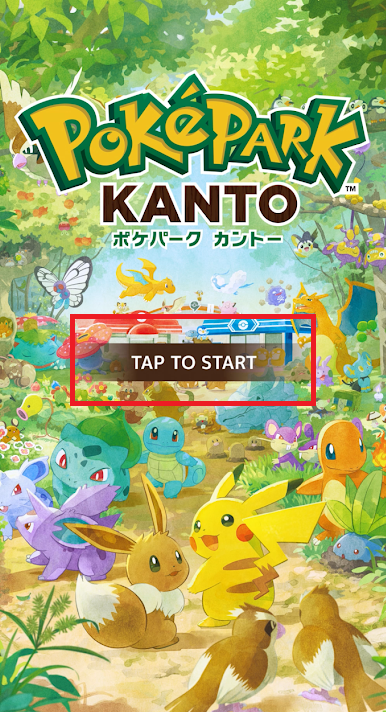 PokéPark Kanto App Home Screen