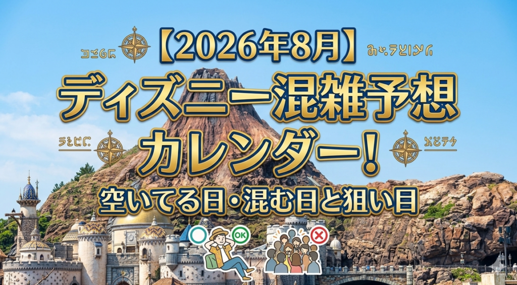 2026年8月ディズニー混雑予想のアイキャッチ画像