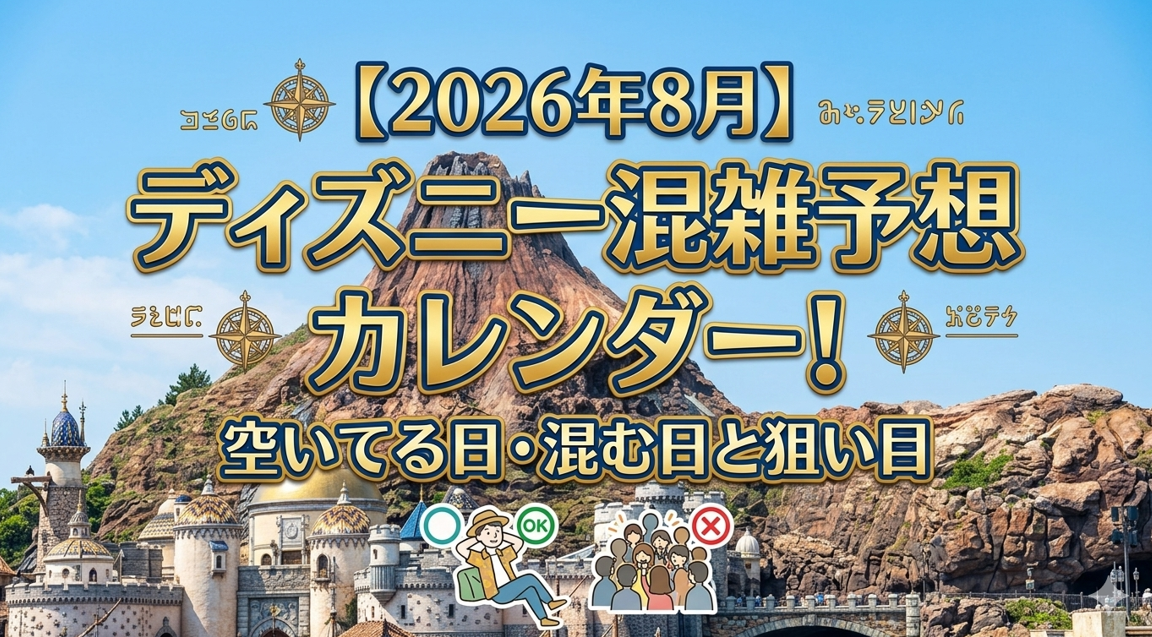 2026年8月ディズニー混雑予想のアイキャッチ画像