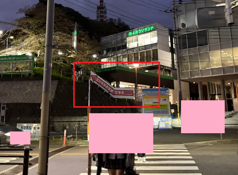 ゴンドラに向かう道の写真