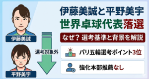 世界卓球代表落選理由のタイトル画像