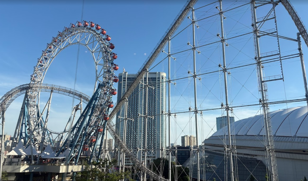 スパラクーアからの東京ドームシティの眺め
