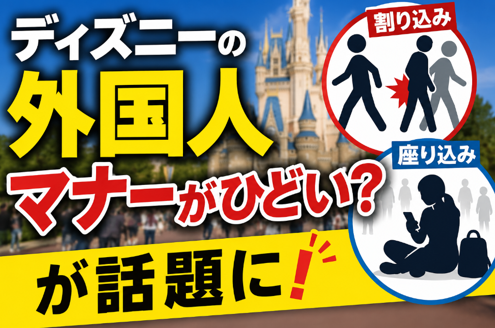 ディズニーの外国人マナーがひどい？座り込みや割り込みが話題に