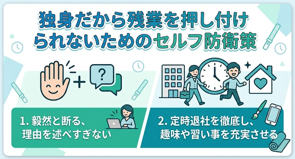 独身だから残業を押し付けられないためのセルフ防衛策
